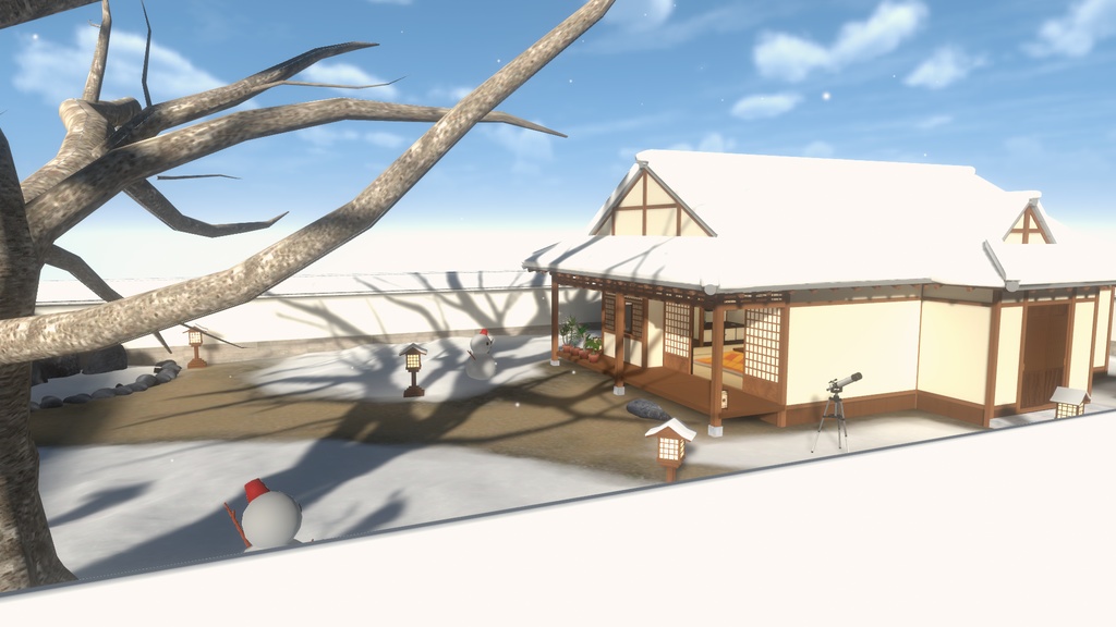 【VRC向けワールド】庭付き古民家(筆ペン同梱済み)