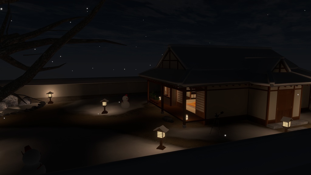 【VRC向けワールド】庭付き古民家(筆ペン同梱済み)