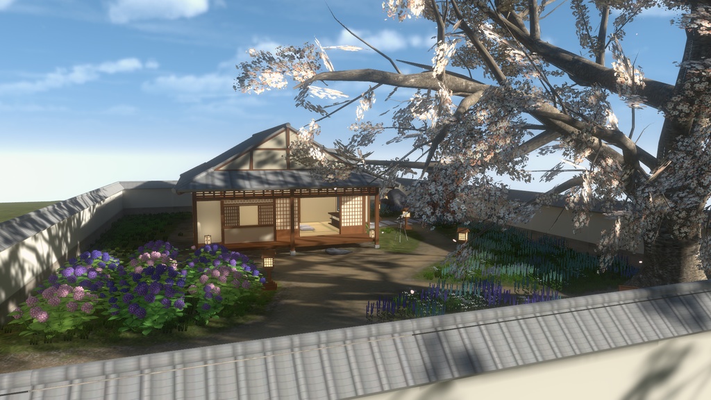 【VRC向けワールド】庭付き古民家(筆ペン同梱済み)