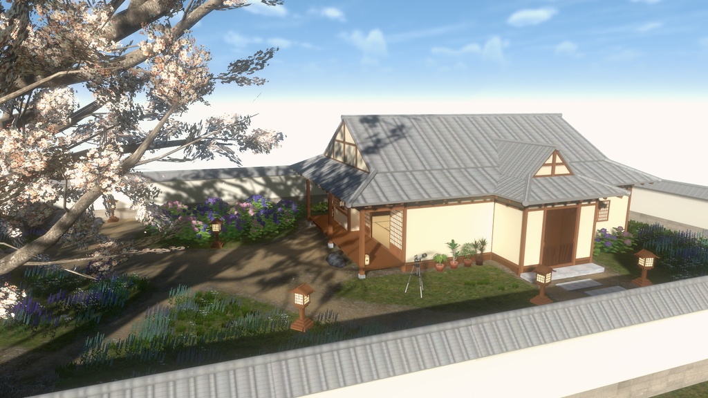 【VRC向けワールド】庭付き古民家(筆ペン同梱済み)