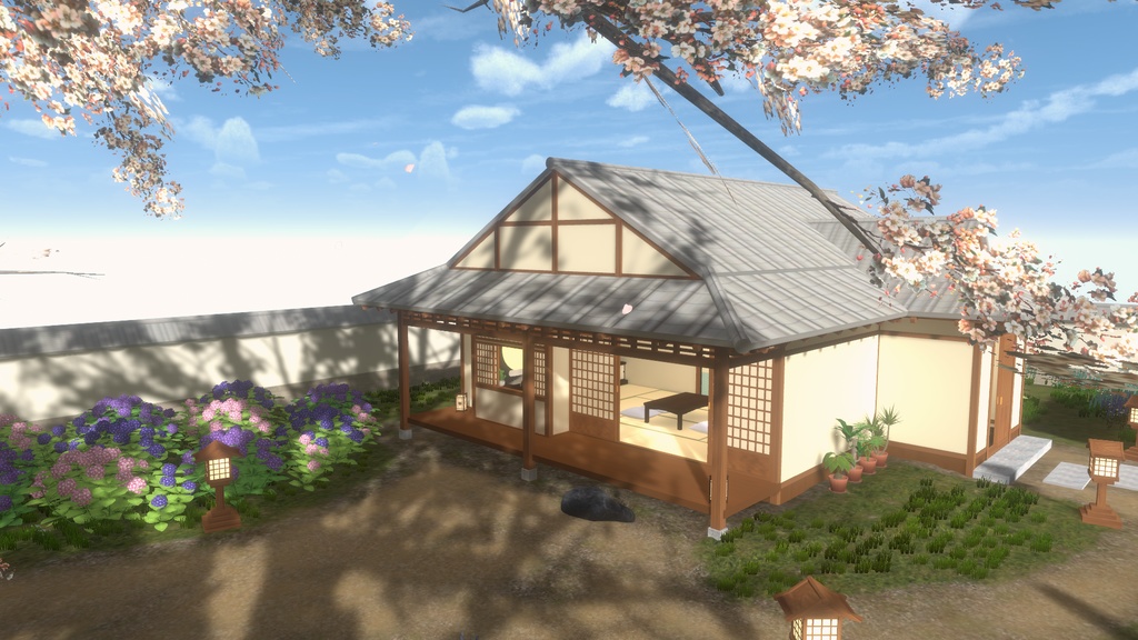 【VRC向けワールド】庭付き古民家(筆ペン同梱済み)