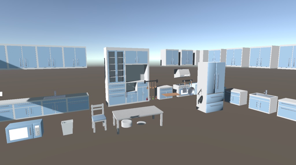 【無料】Simple Kitchen Set (18点セット)