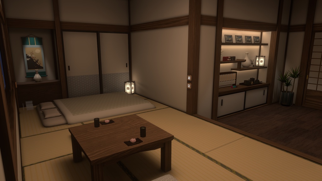 【VRChat向けワールド】旅館の一室「宵帳」(筆ペン同梱済み)