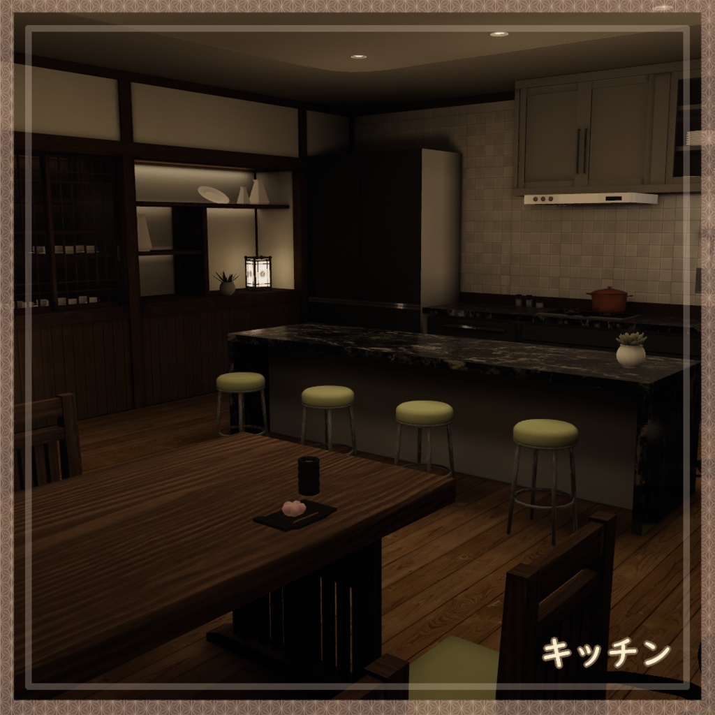 【発売セール中】【VRC向けワールド】時歳月-Otium Moment- (和柄万年筆付属済み)【PC・Quest対応】
