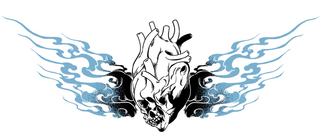 GHOST SKULL HEART SWEAT