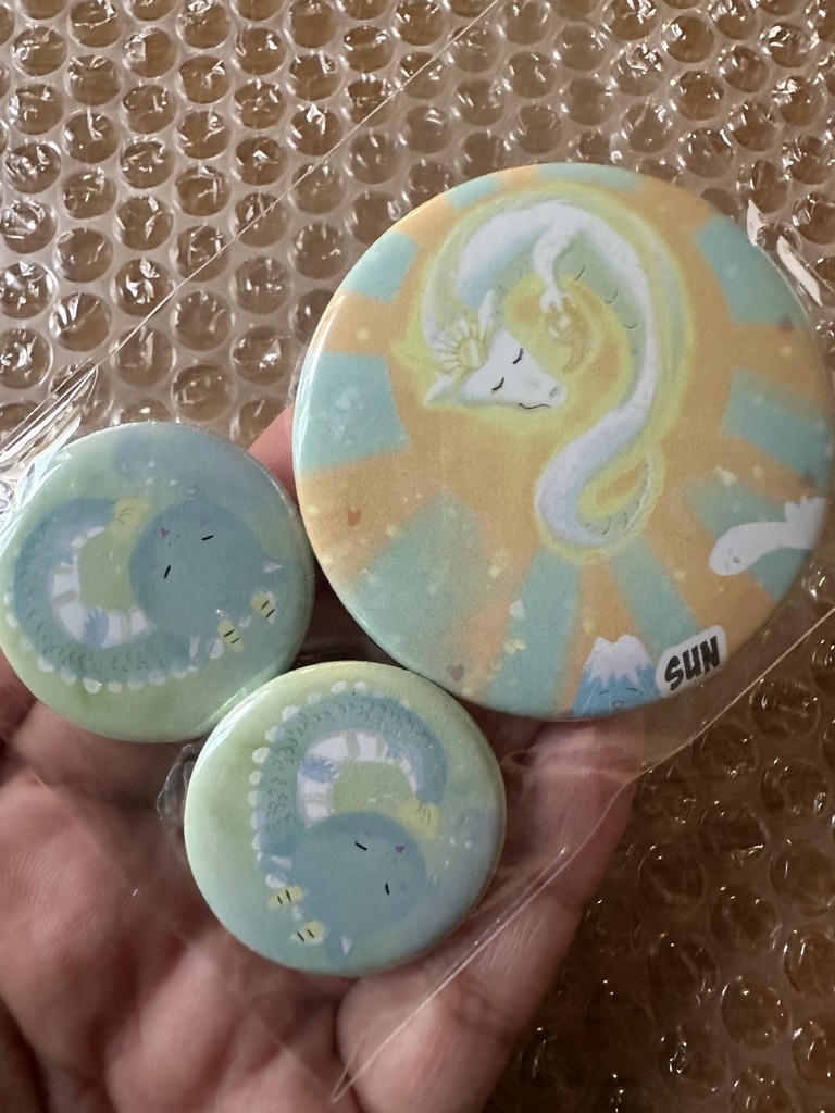 缶バッジ 32mm まめアイコンバッジ 龍