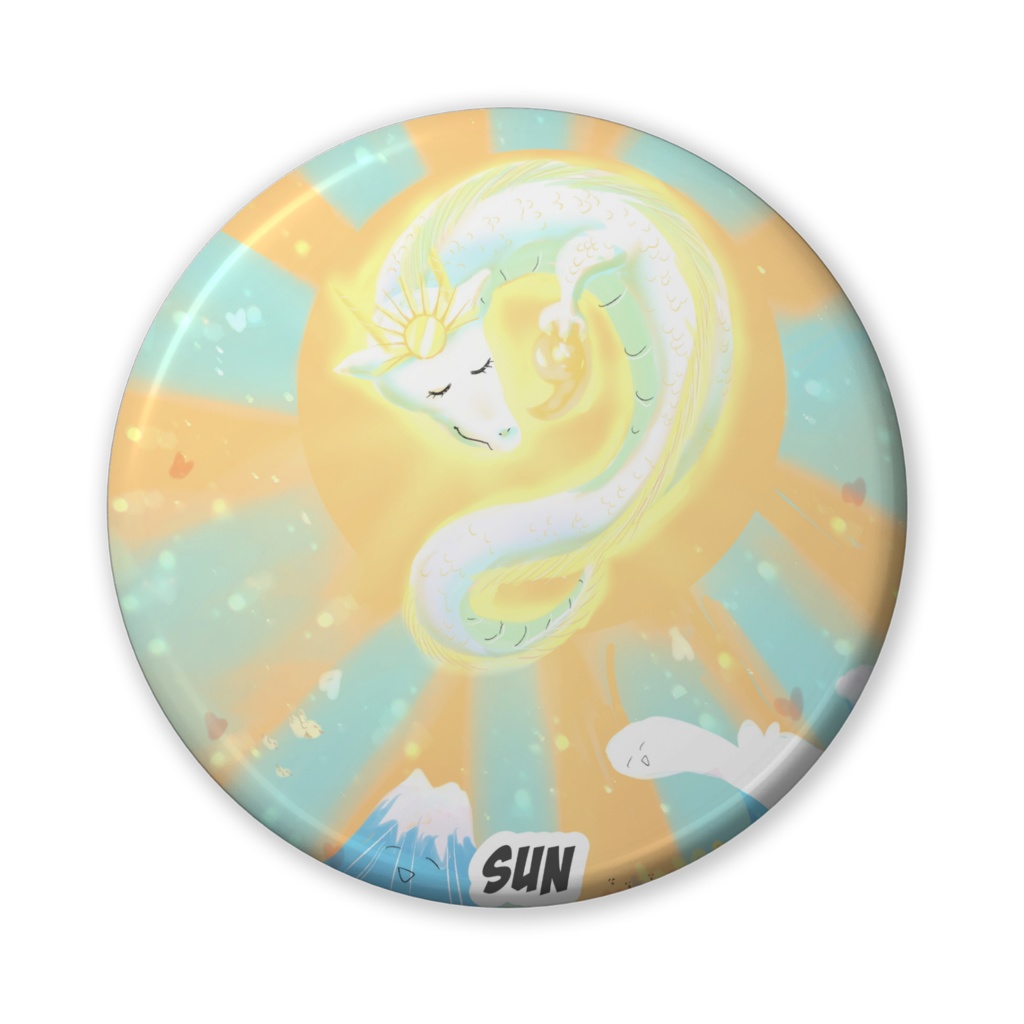 缶バッジ 龍カード「SUN」 56mm
