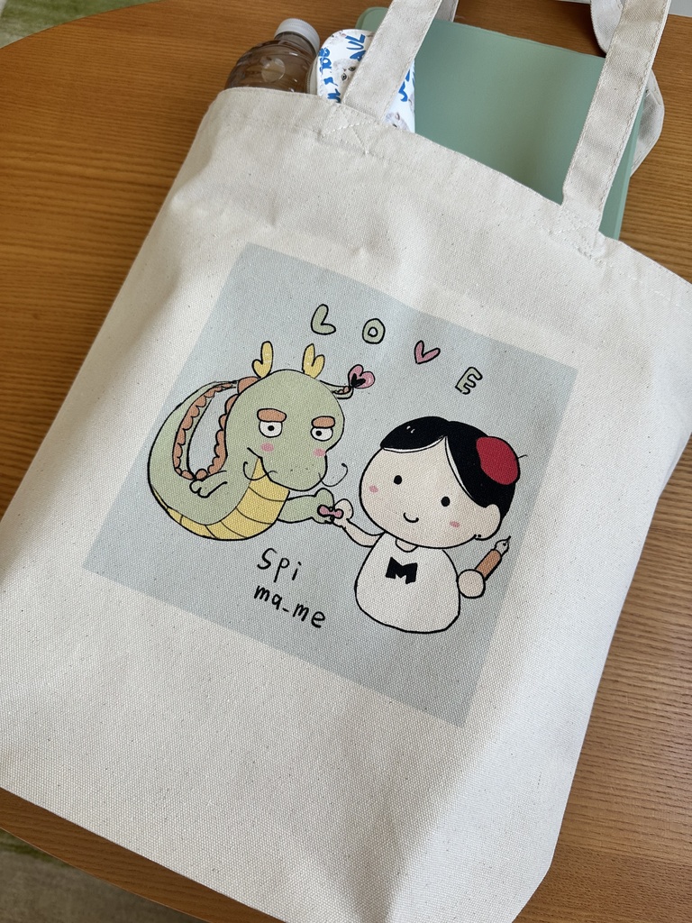 トートバッグM まめアイコン