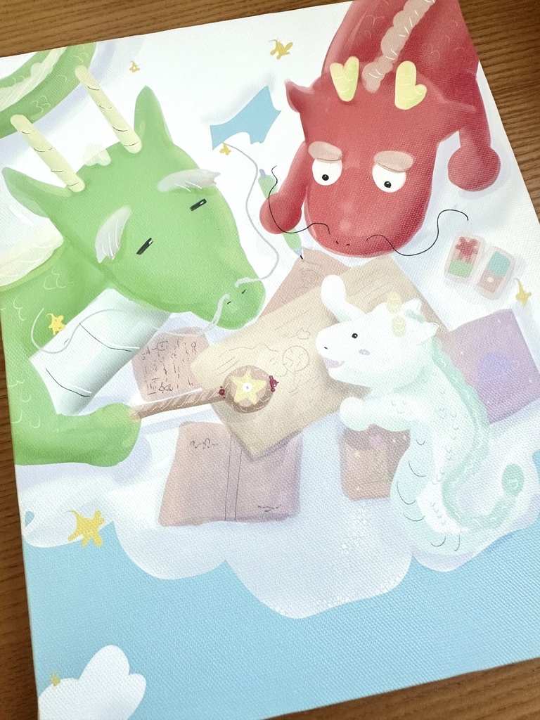 キャンバス F3 パネル まめ龍『NAKAMA』カードイラスト