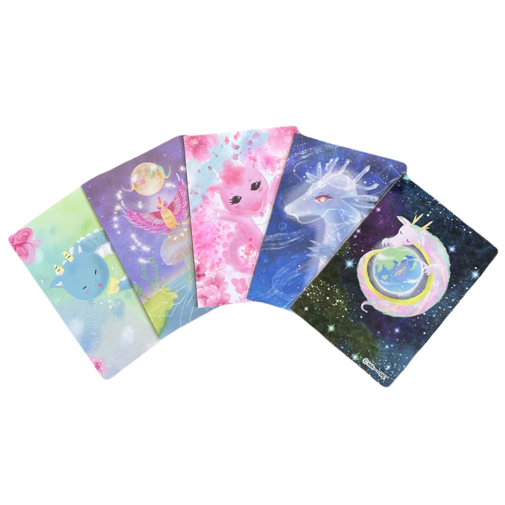 守護龍イラスト色紙+お手紙+まめ龍メッセージ+ポストカード3枚+特典3ポイント 送料込