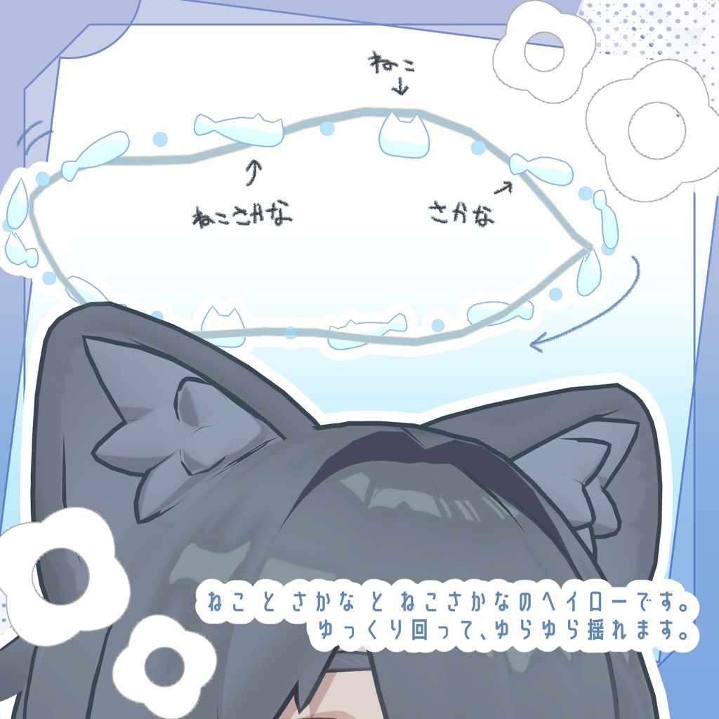 ゆれる!ねこさかなヘイロー【MA対応】