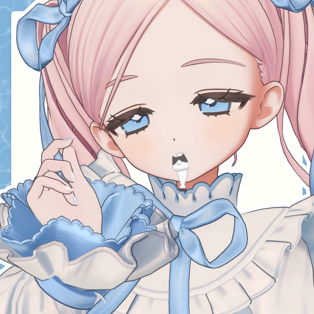 くわえるねこさかな【VRC想定アクセサリ】