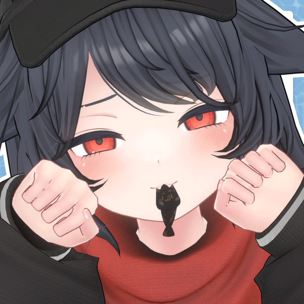 くわえるねこさかな【VRC想定アクセサリ】
