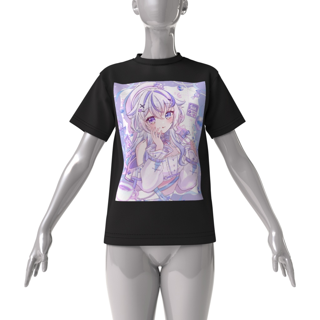 オフショット えむちゃ(mcha) | ビッグシルエットTシャツ黒