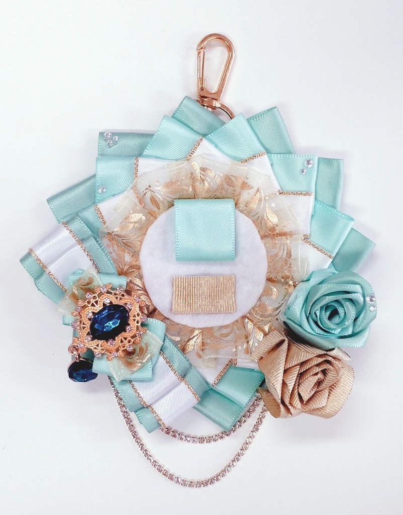 薔薇モチーフ ロゼット ミントグリーン