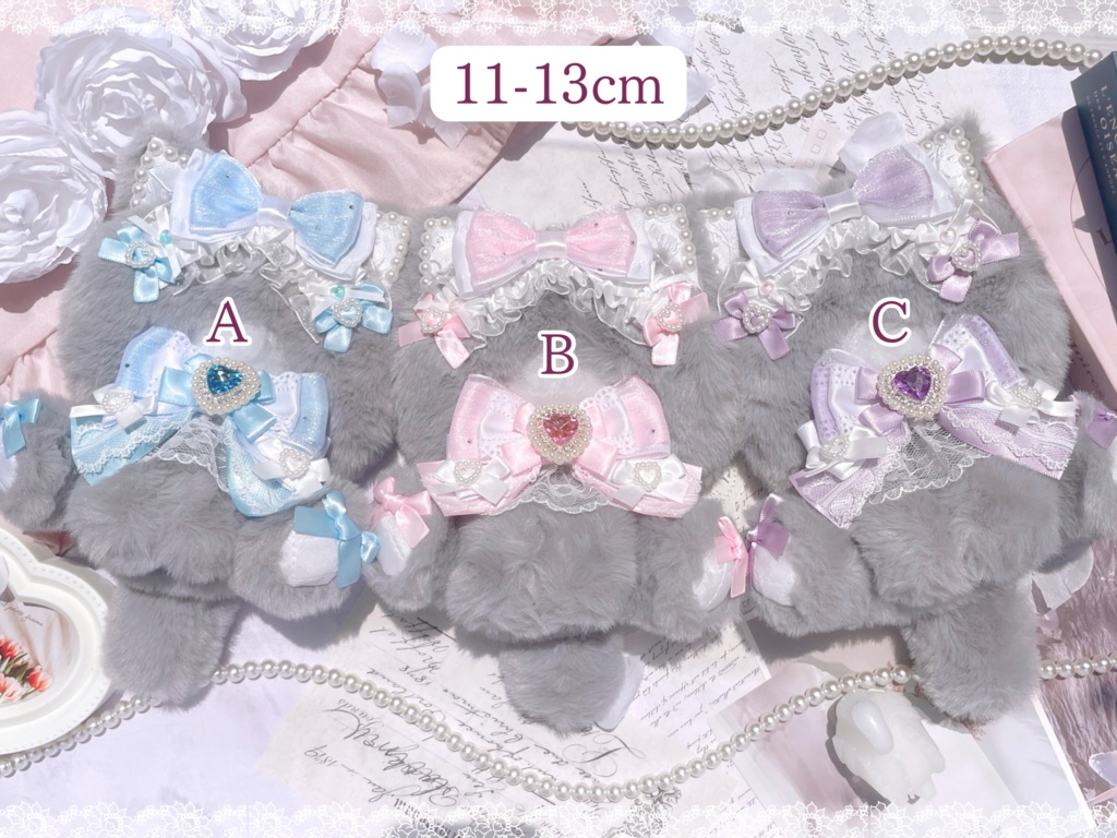 10cm・11-13cm🎀elegant gray cat
