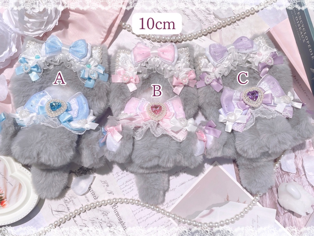 10cm・11-13cm🎀elegant gray cat