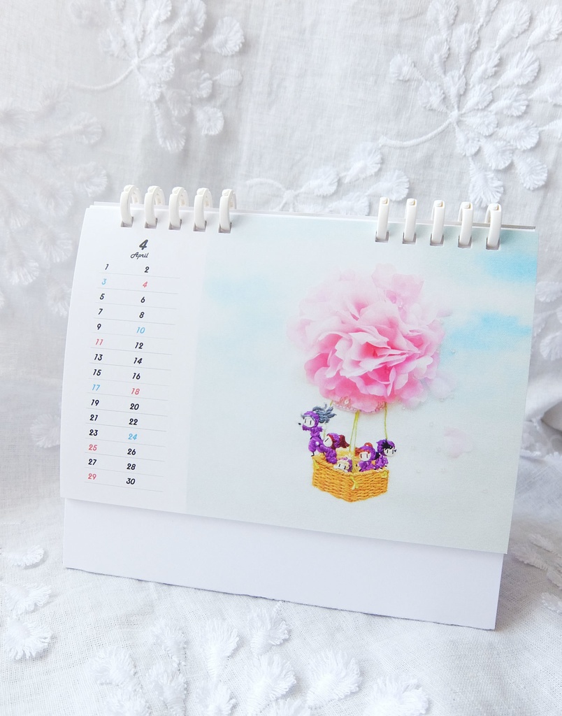 刺繍イラストカレンダー 2021~2022