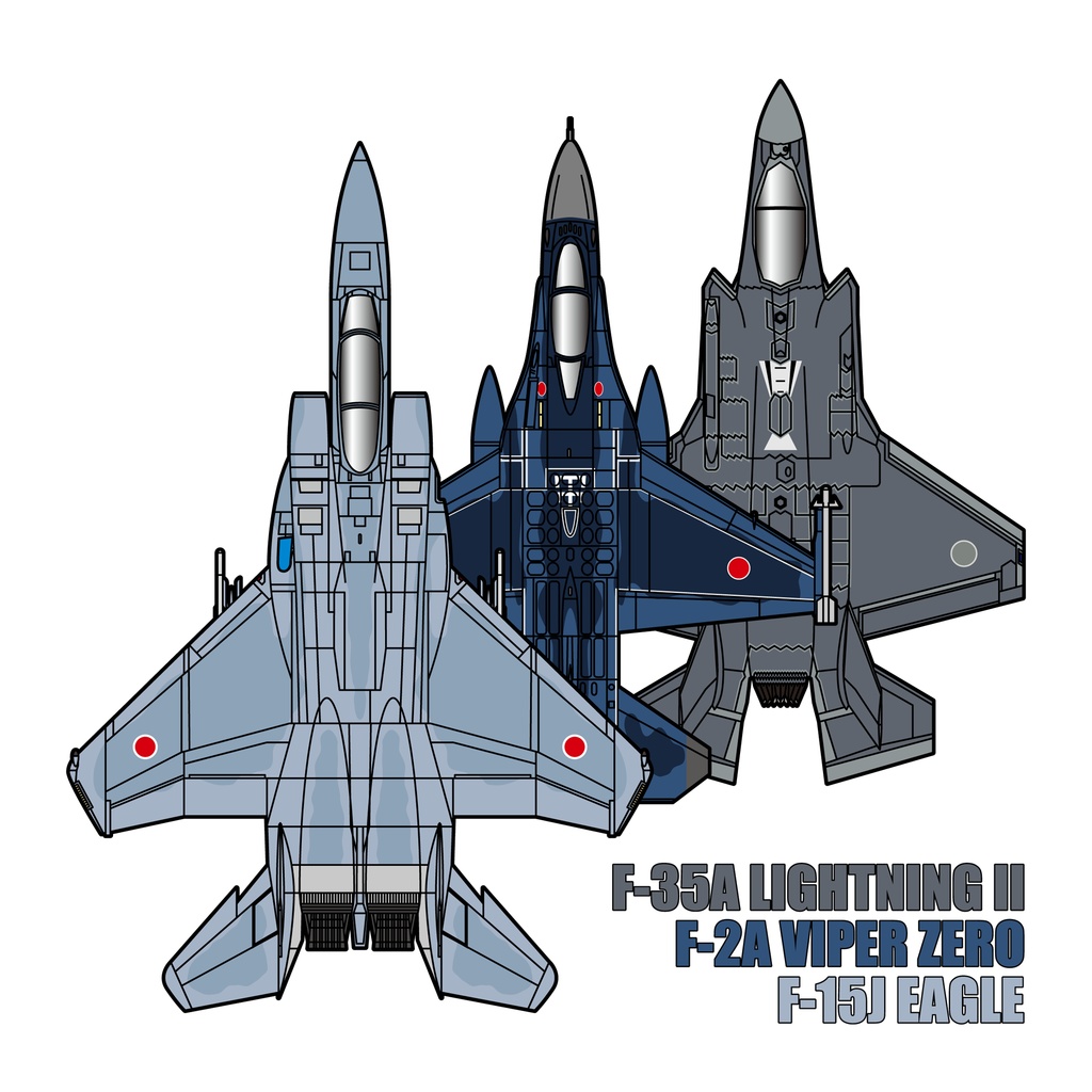 JASDF Fighters 2021-(全種推し) 角型