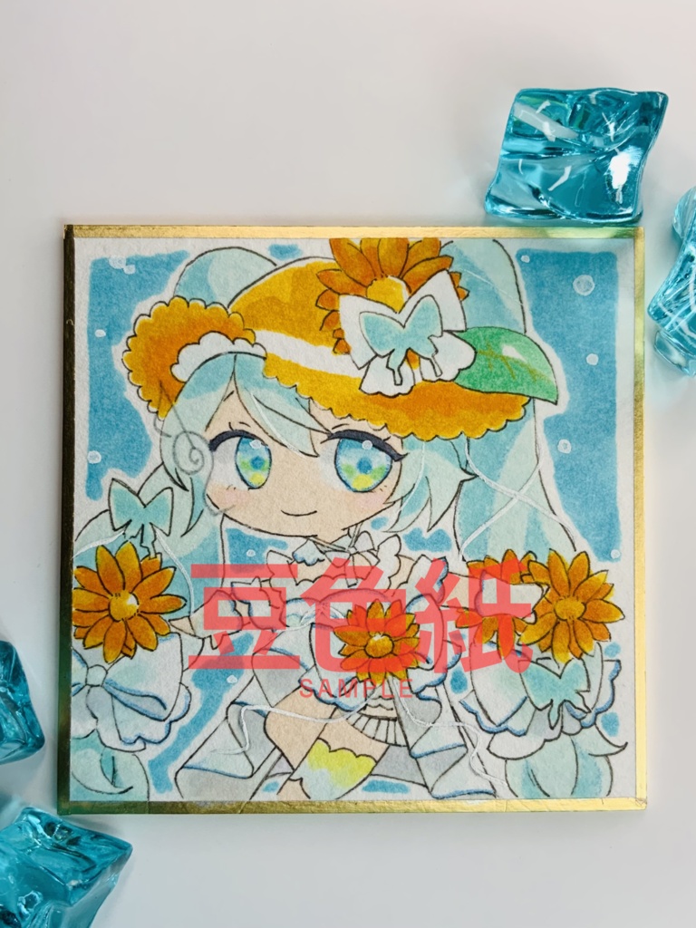 *色紙*イラストオーダー 中(M)/小(寸松庵・s)/豆(XS・姫)