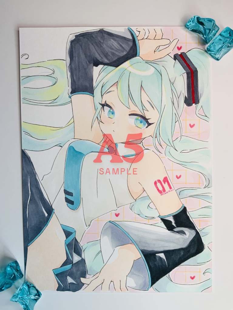 A4〜A6用紙アナログイラストオーダー