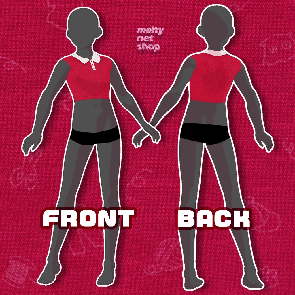 【VRoid】ノースリーブポロシャツ【正式版】