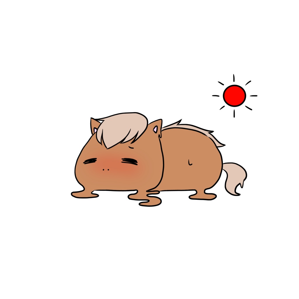 溶ける午(うま)Tシャツ