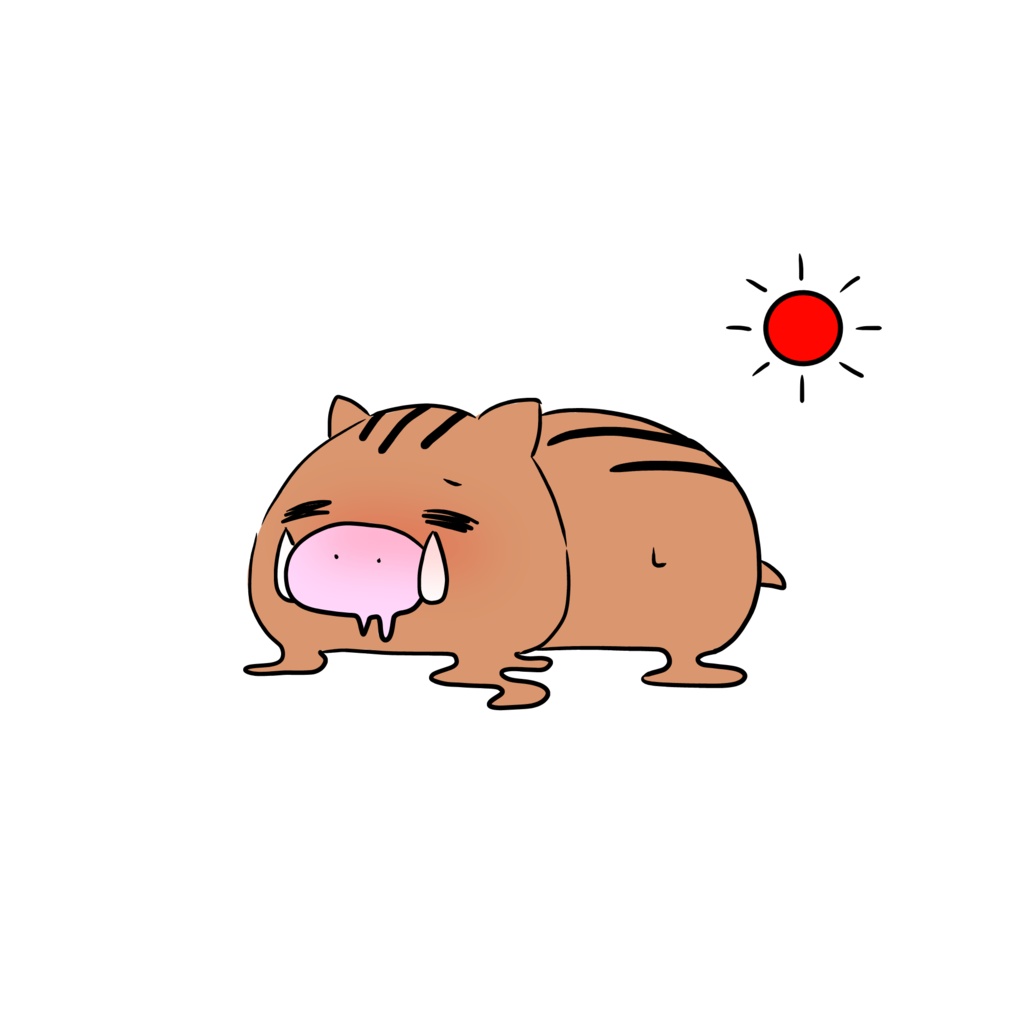 溶け亥(いのしし)Tシャツ