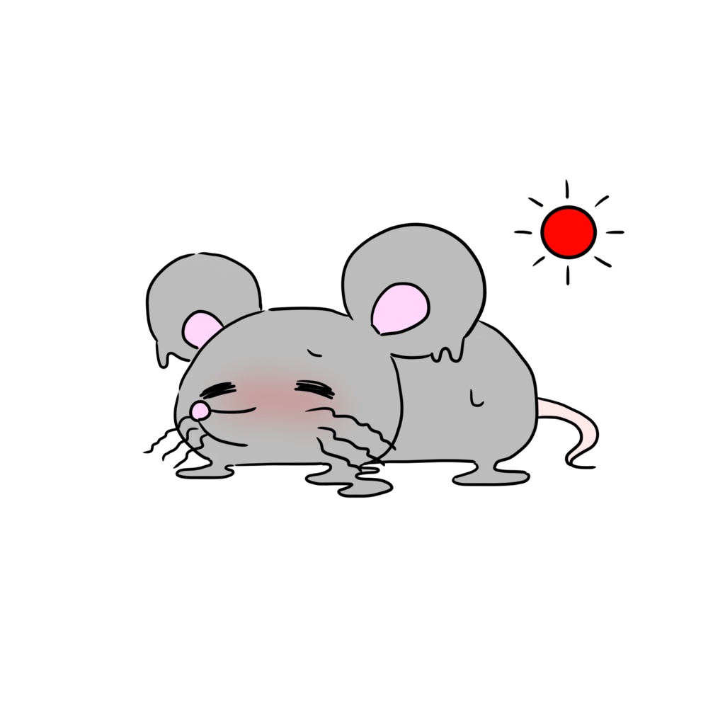 溶け子(ねずみ)キッズTシャツ