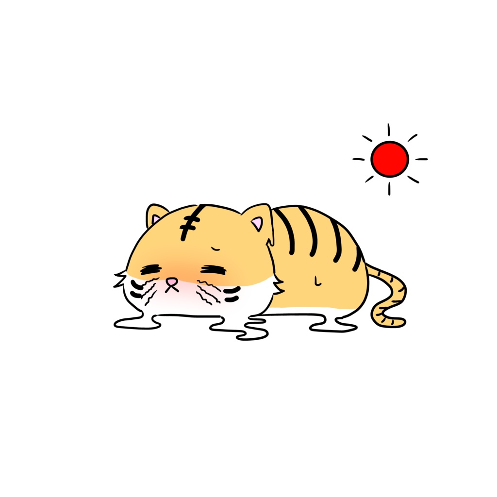 溶け寅(とら)キッズTシャツ