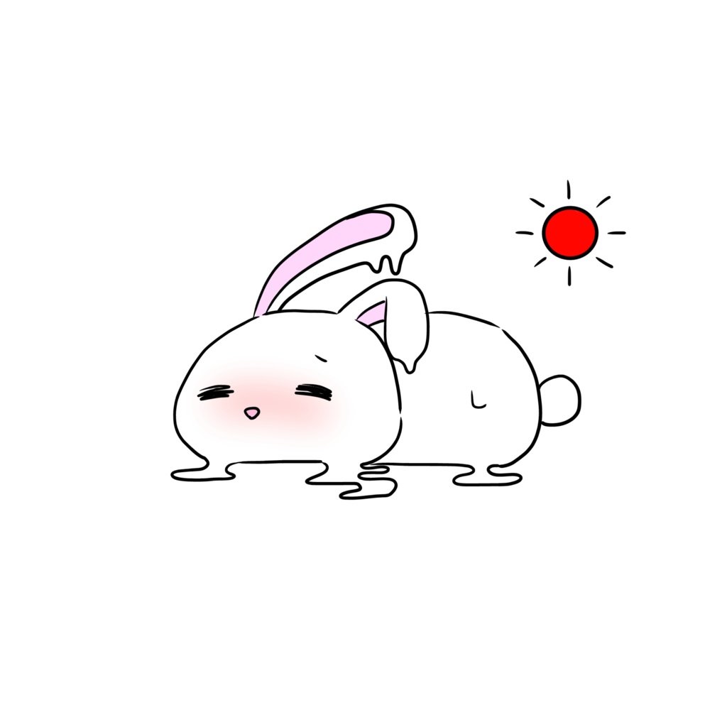 溶け卯(うさぎ)キッズTシャツ