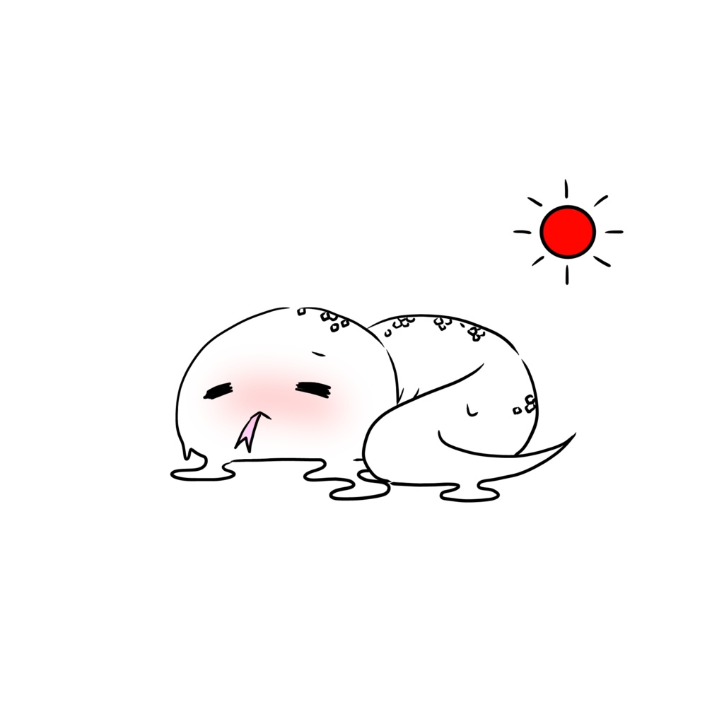 溶け巳(へび)キッズTシャツ