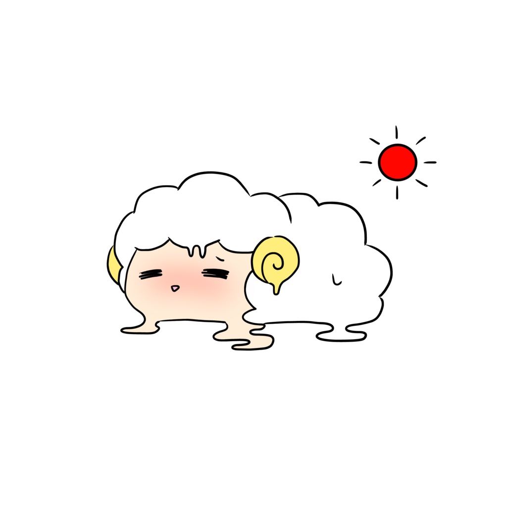 溶け未(ひつじ)キッズTシャツ