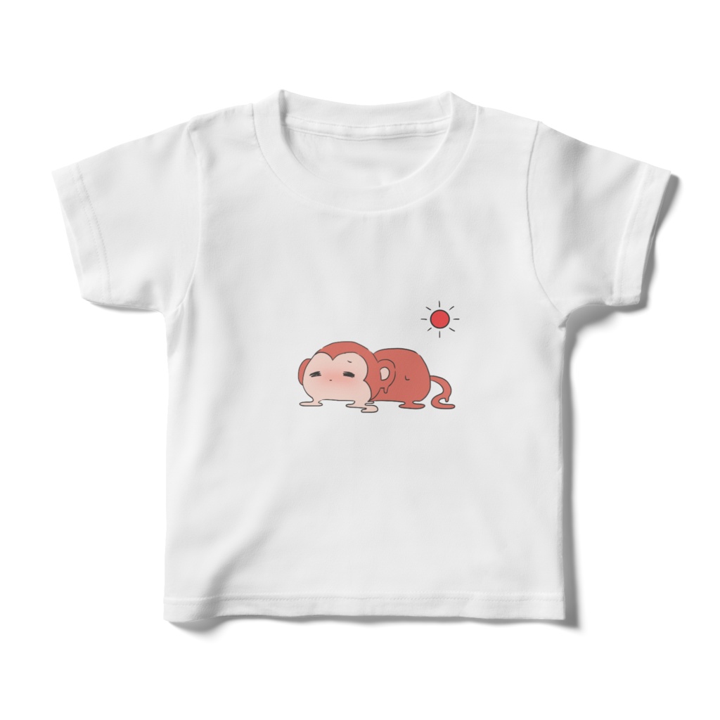溶け申(さる)キッズTシャツ