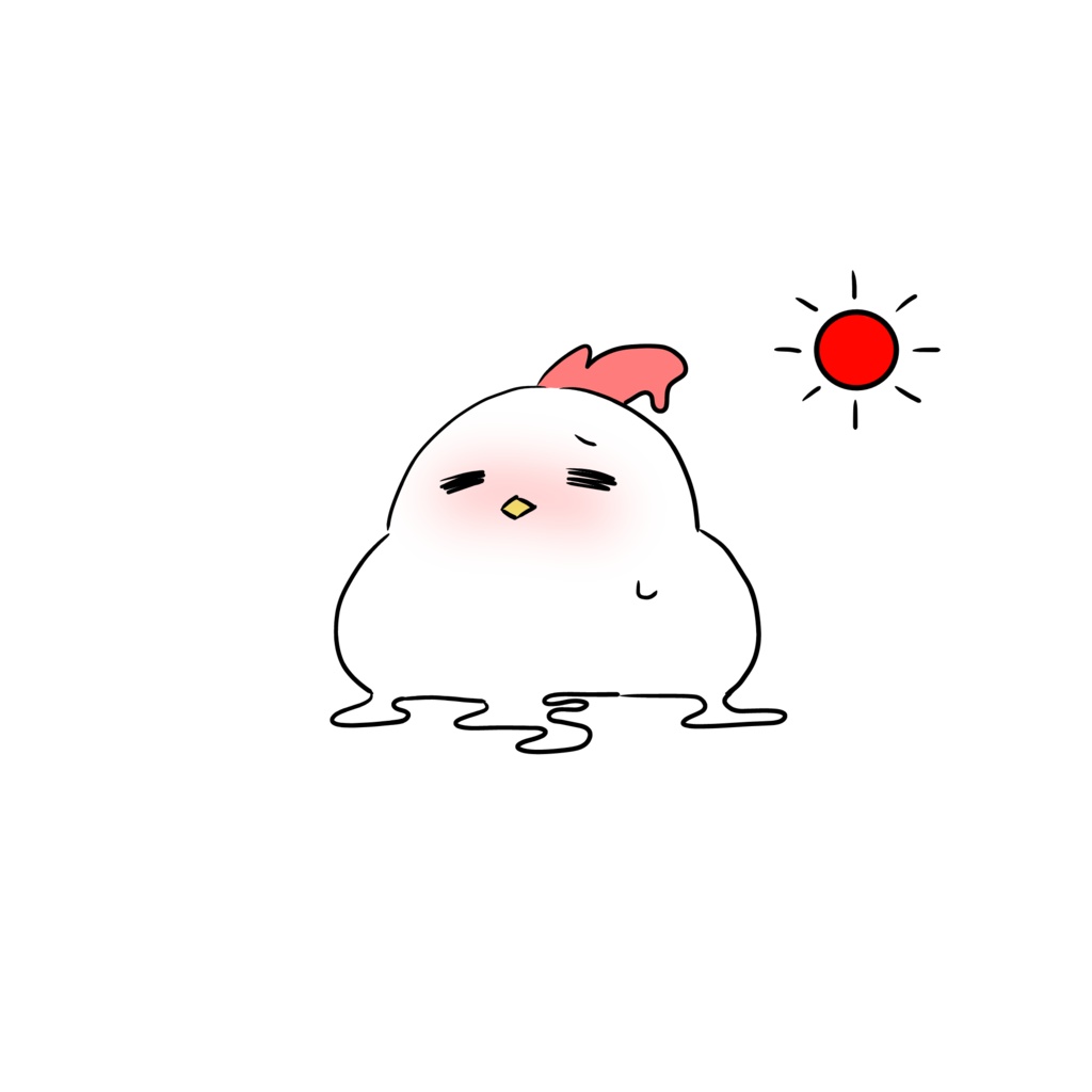 溶け酉(とり)キッズTシャツ