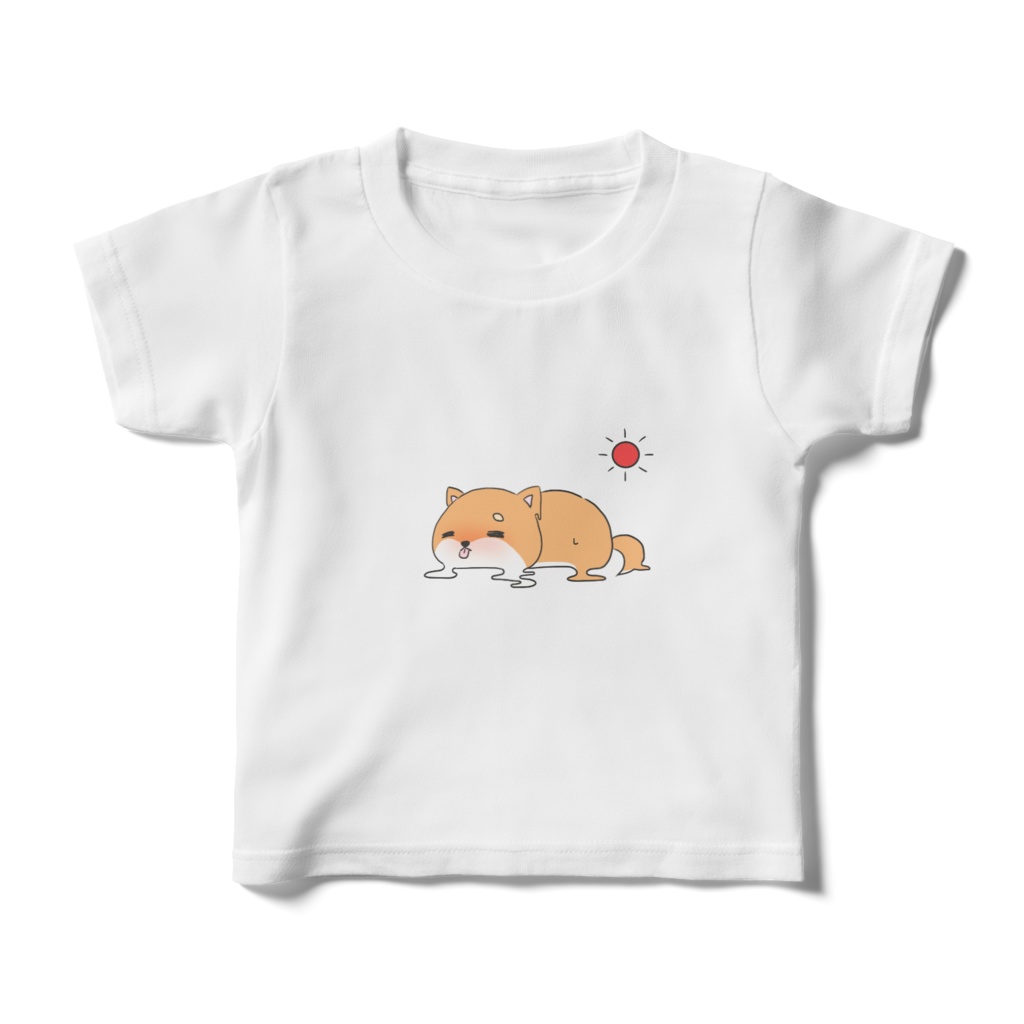 溶け戌（いぬ）キッズTシャツ