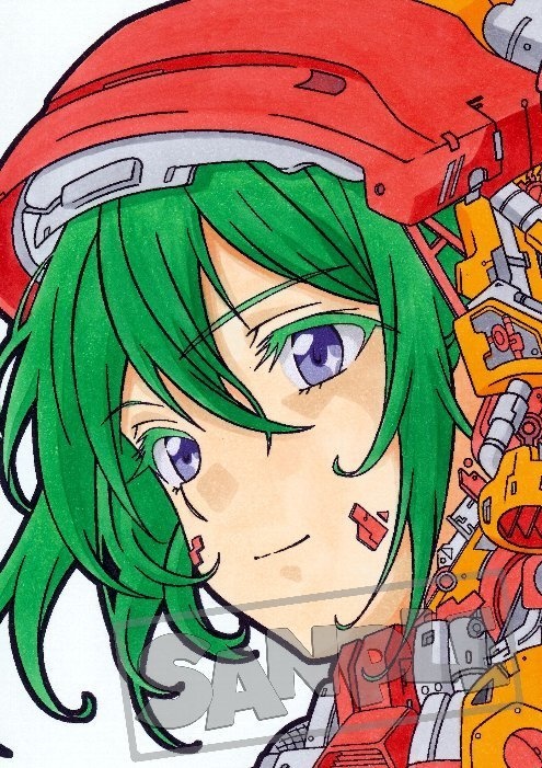 一点もの オリジナルイラスト コピックイラスト A4サイズ 額入り 機械少女 アナログ A4 原画