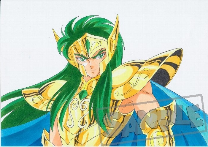 一点もの コピック 手書き イラスト A4サイズ聖闘士星矢 黄金聖闘士 水瓶座（アクエリアス）のカミュ