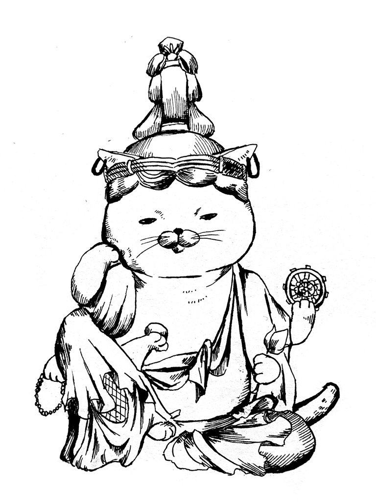 オーダー神猫【デジタルデータ+色紙原画】