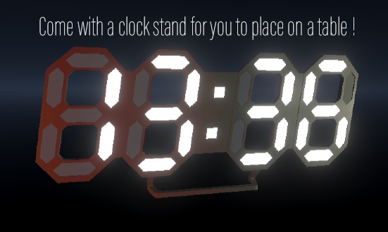LED Digital Clock Prop 【VRChat】