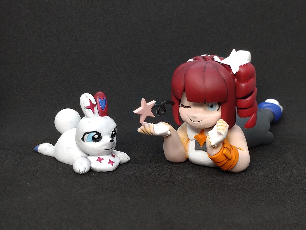 心音まろみ＋レオくんSDフィギュアデータ（STL）
