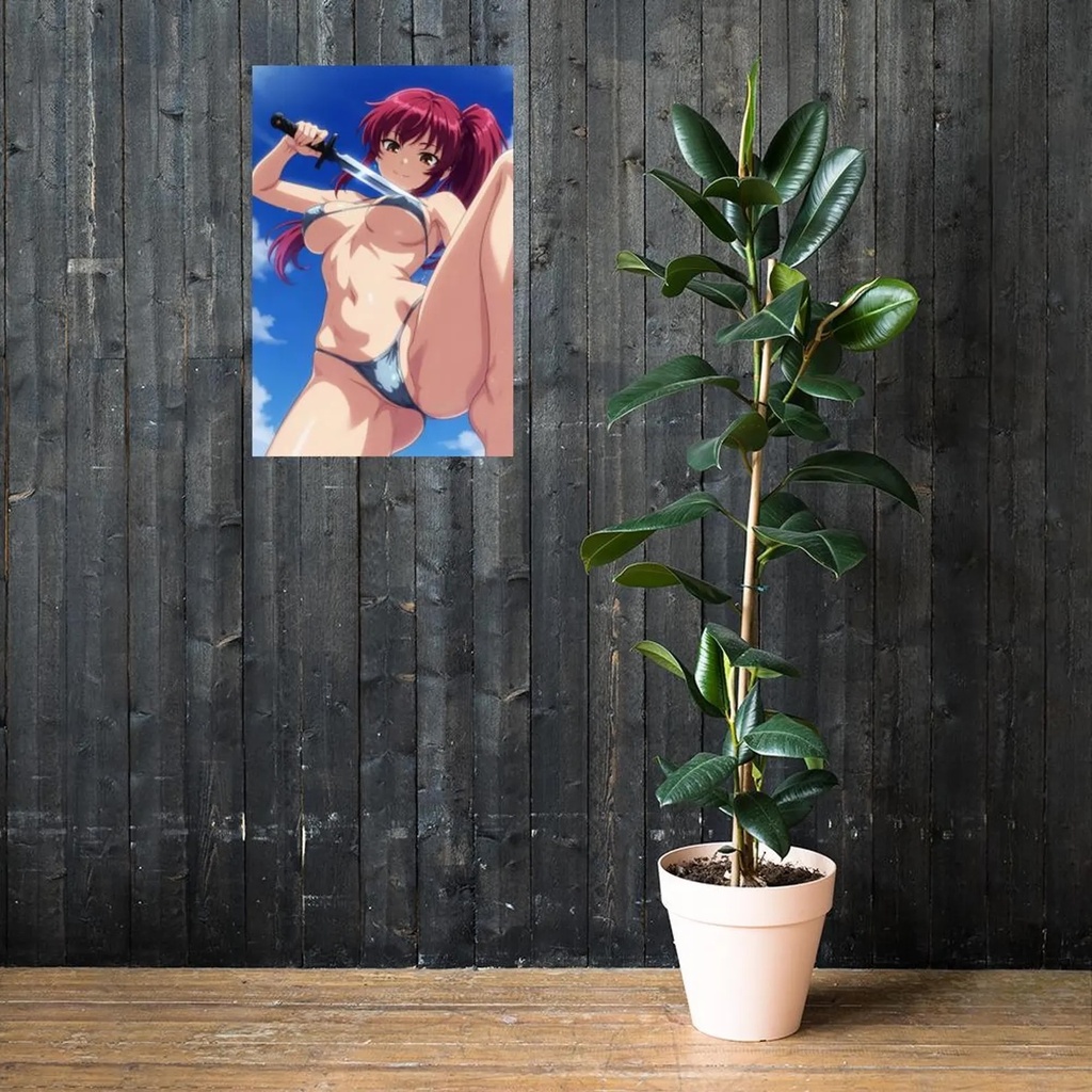 Anime Bikini Girl Art Cute Waifu with Weapon