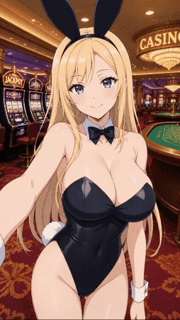 【動くスマホ壁紙/20種セット】おっぱいが揺れるカジノのバニーガール 縦長アニメーションループ動画まとめパック【1080×1920 MP4】バリエーション違い・スマホ待ち受け・VTuber対応
