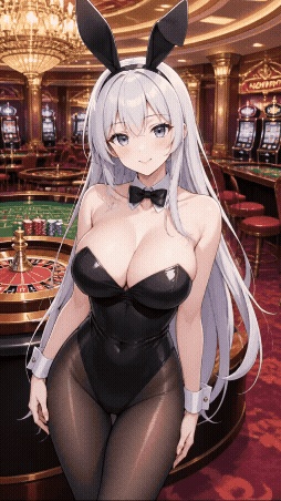 【動くスマホ壁紙/20種セット】おっぱいが揺れるカジノのバニーガール 縦長アニメーションループ動画まとめパック【1080×1920 MP4】バリエーション違い・スマホ待ち受け・VTuber対応