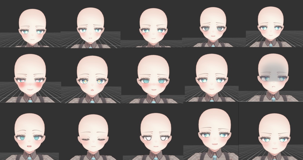 Manuka face pack defalt + 14 face // マヌカ表情パッケージ 基本表情+14表情