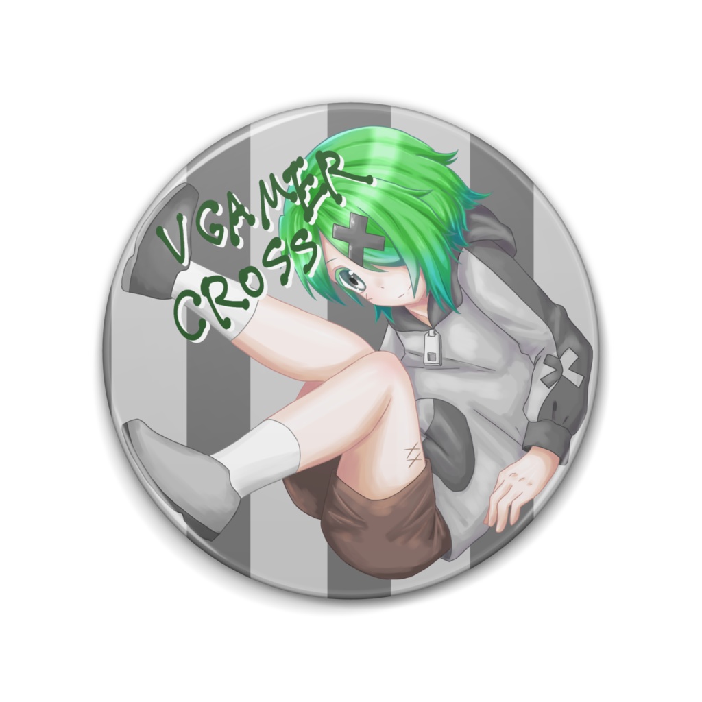 VGAMER 季緑クロス缶バッジ