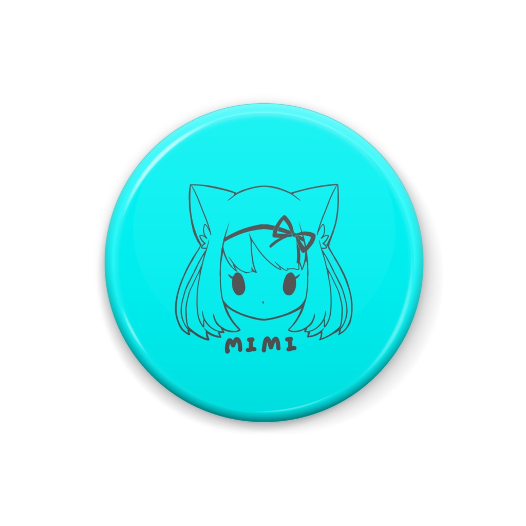 みみアイコン風缶バッジ