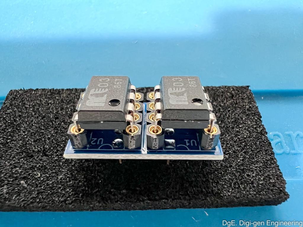 シングルオペアンプ→デュアル化 低床変換基板 (オリジナル)