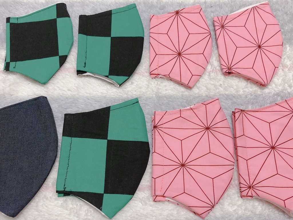 【ゴム付き】オシャレで可愛い♪ マスク 鬼滅の刃の柄も⭐︎