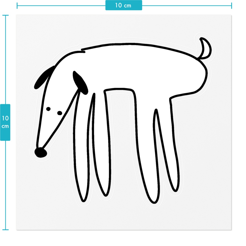 ミニチュアダックス ステッカー